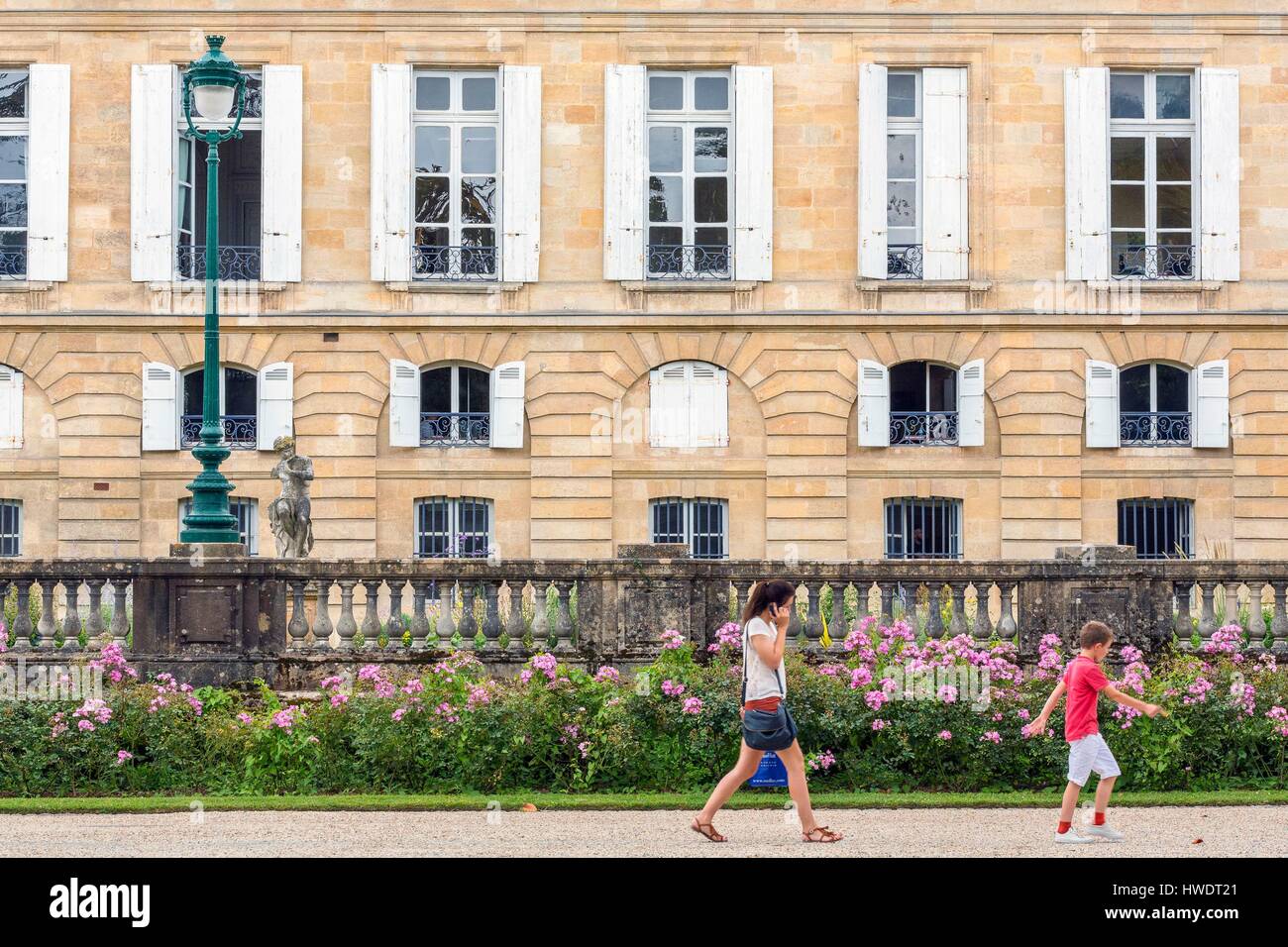 Frankreich, Gironde, Bordeaux, Bereich Weltkulturerbe der UNESCO, öffentlichen Garten aus dem 18. Jahrhundert, englische park Stockfoto