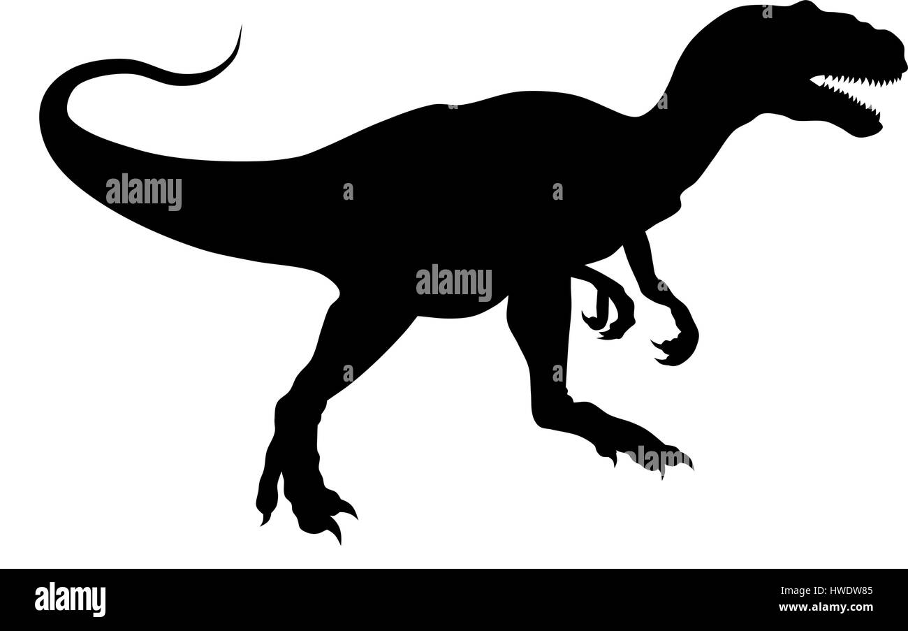 Abstraktes Vektor-Illustration von prähistorischen Tieren silhouette Stock Vektor