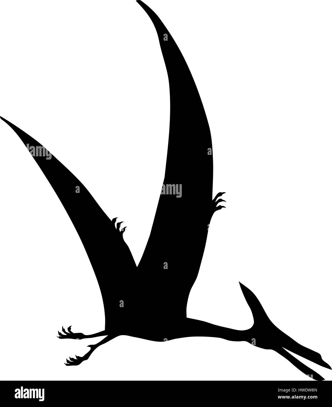 Abstraktes Vektor-Illustration von prähistorischen Tieren silhouette Stock Vektor