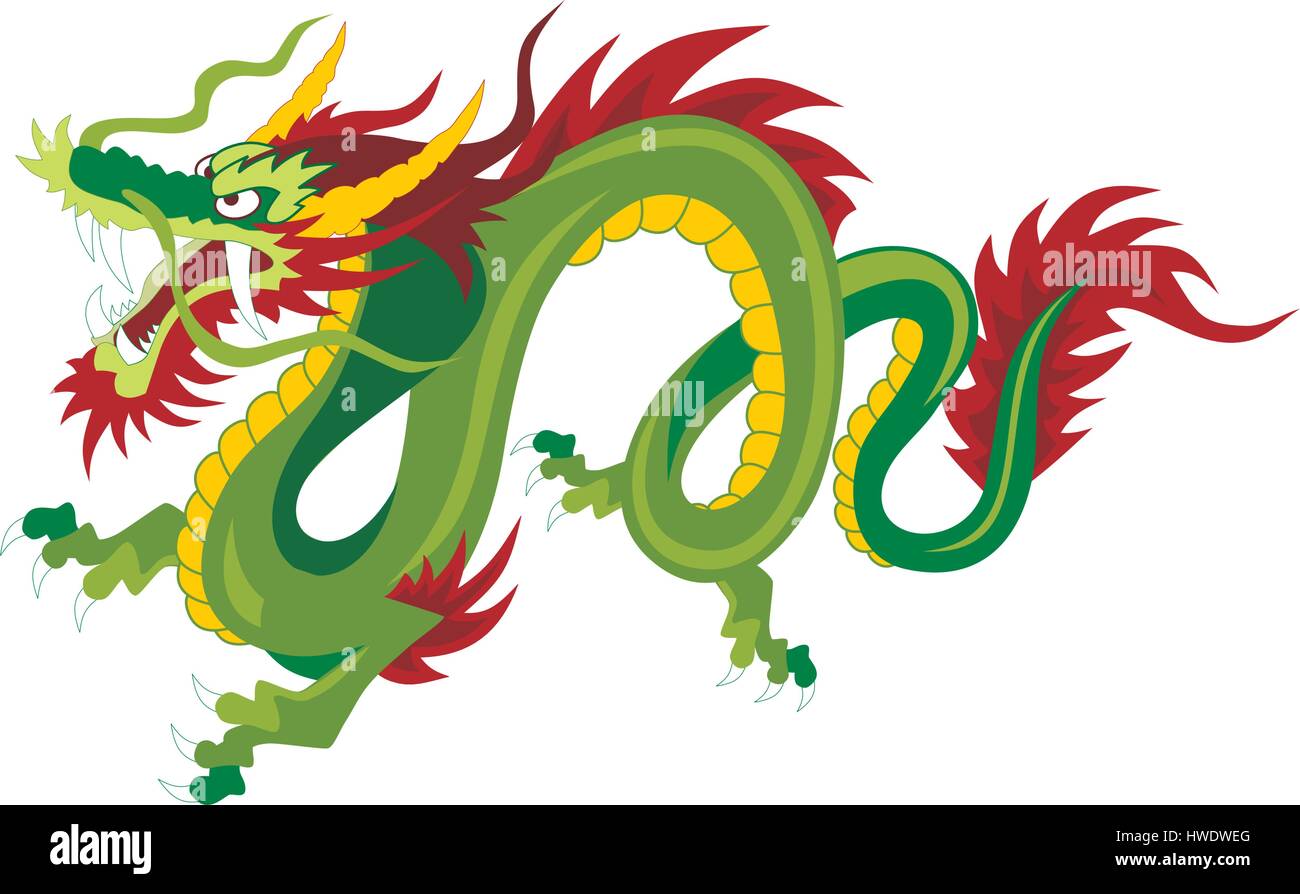 Abstraktes Vektor-Illustration der chinesische Drache Stock Vektor