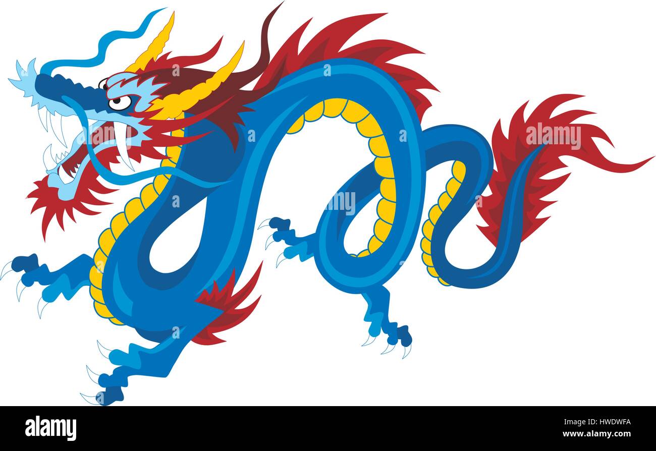 Abstraktes Vektor-Illustration der chinesische Drache Stock Vektor