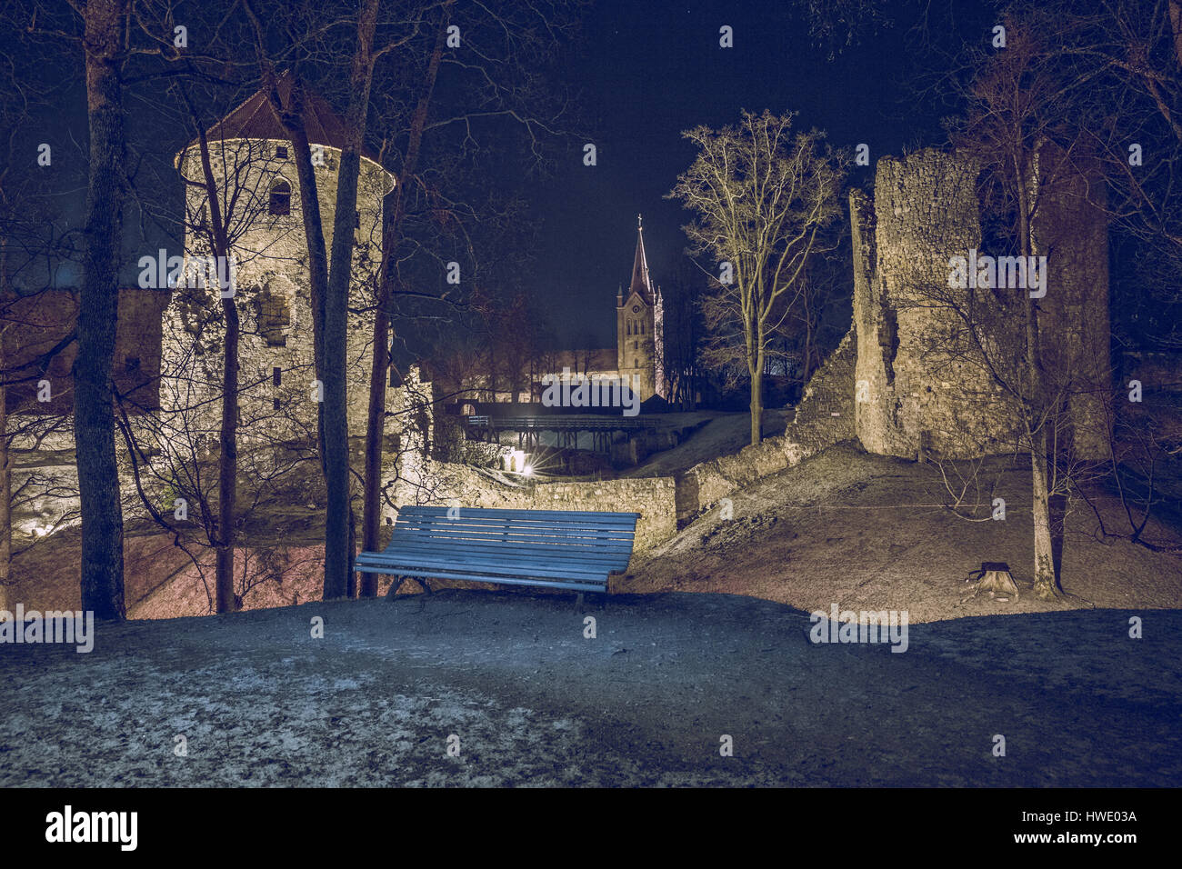 Altes Schloss in Europa. Stockfoto