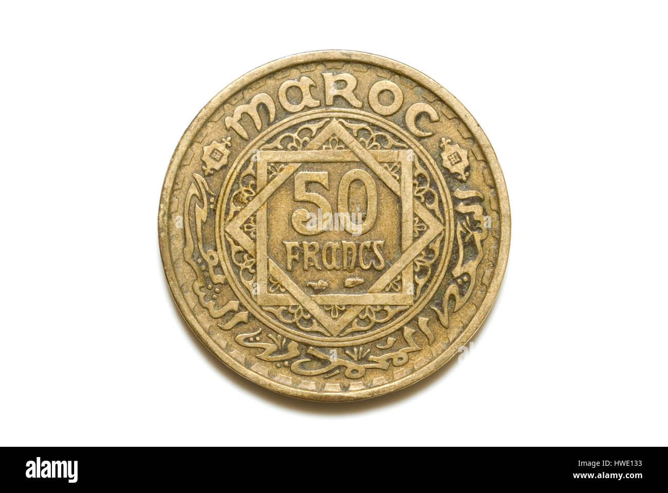 Münze des französischen Marokko Stockfoto