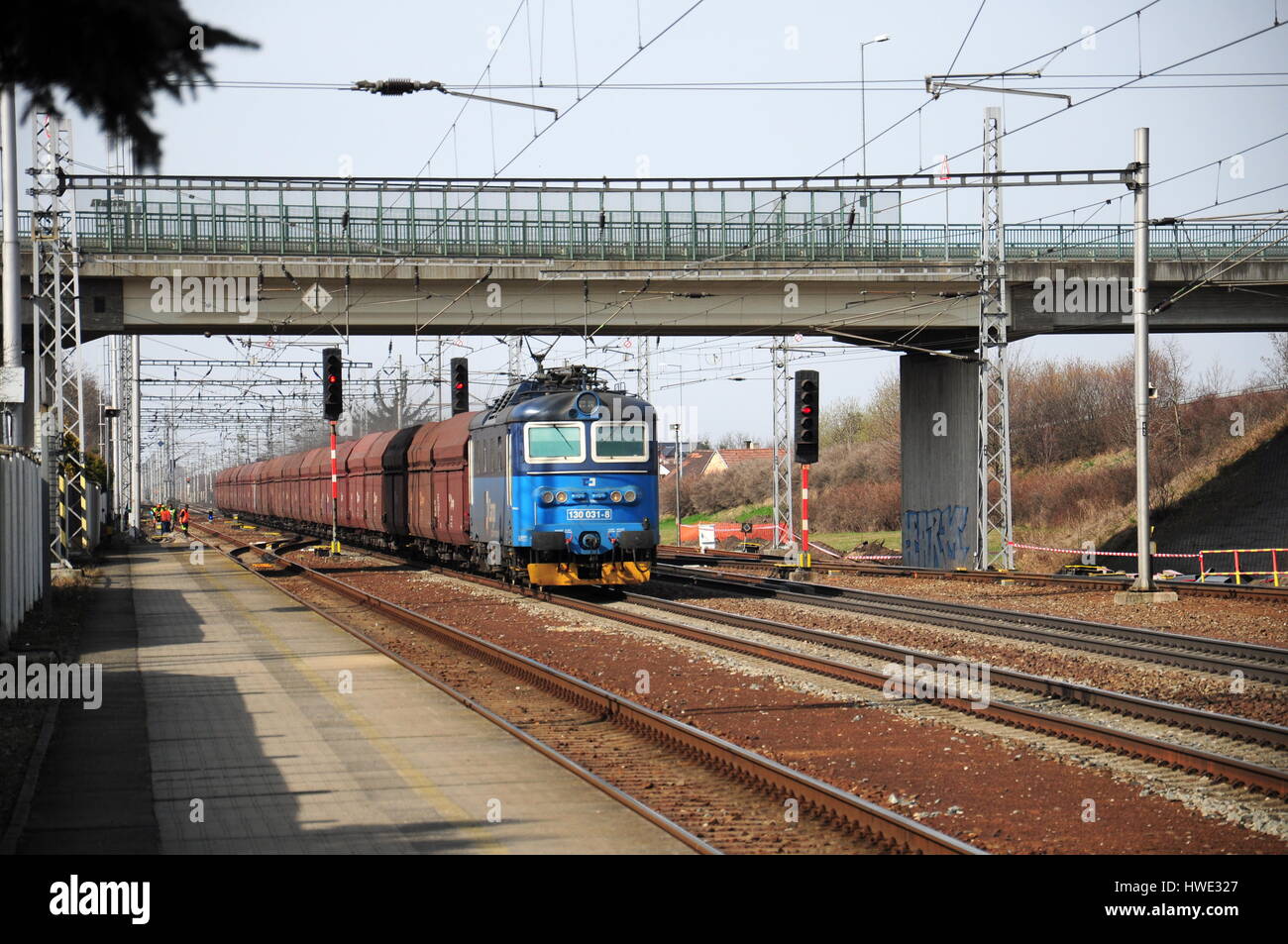 Eisenbahn, Lokomotive, Transport, Fracht, Zug Stockfoto