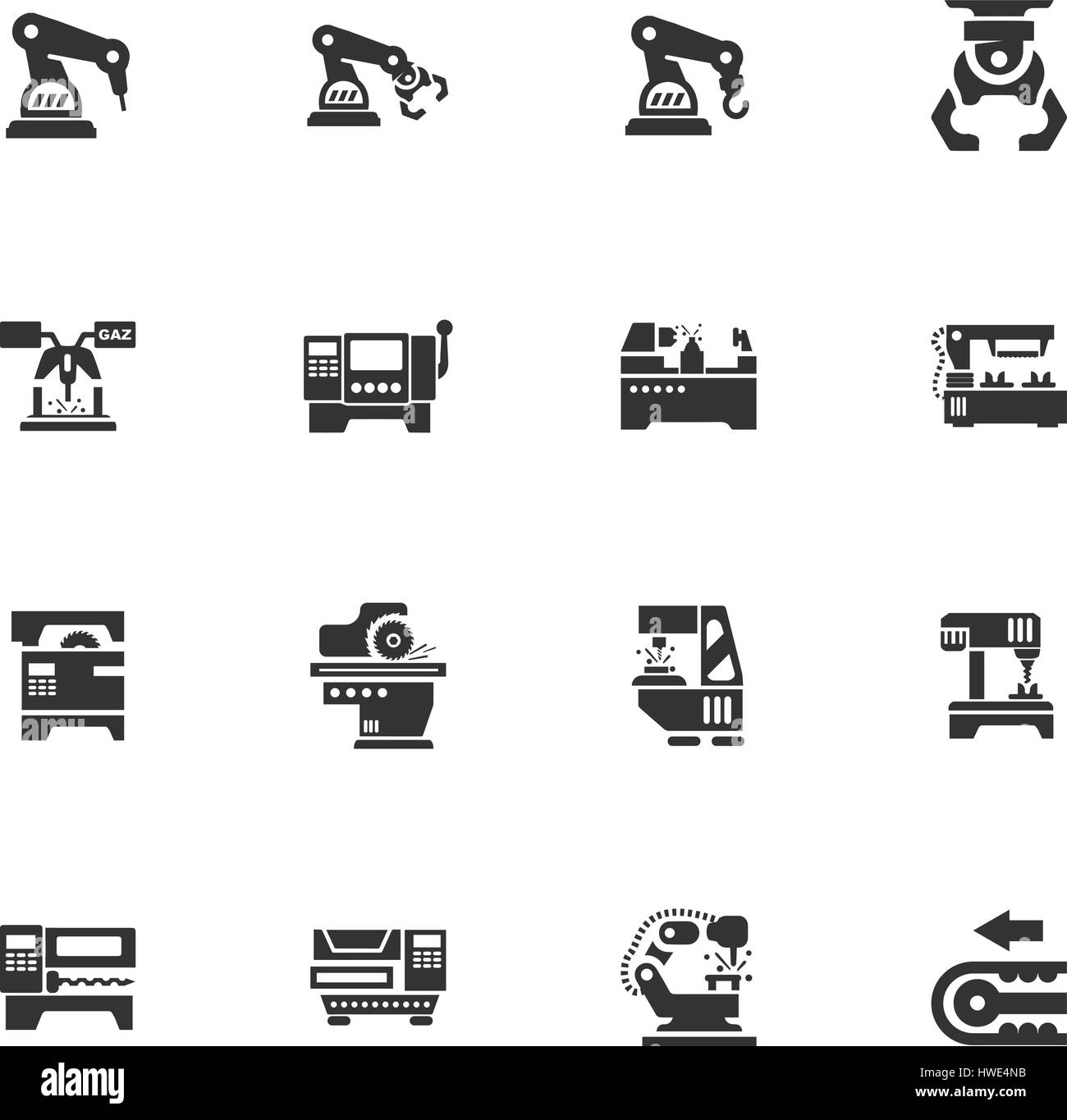 Industrielle drehmaschine Schwarzweiß-Stockfotos und -bilder - Alamy