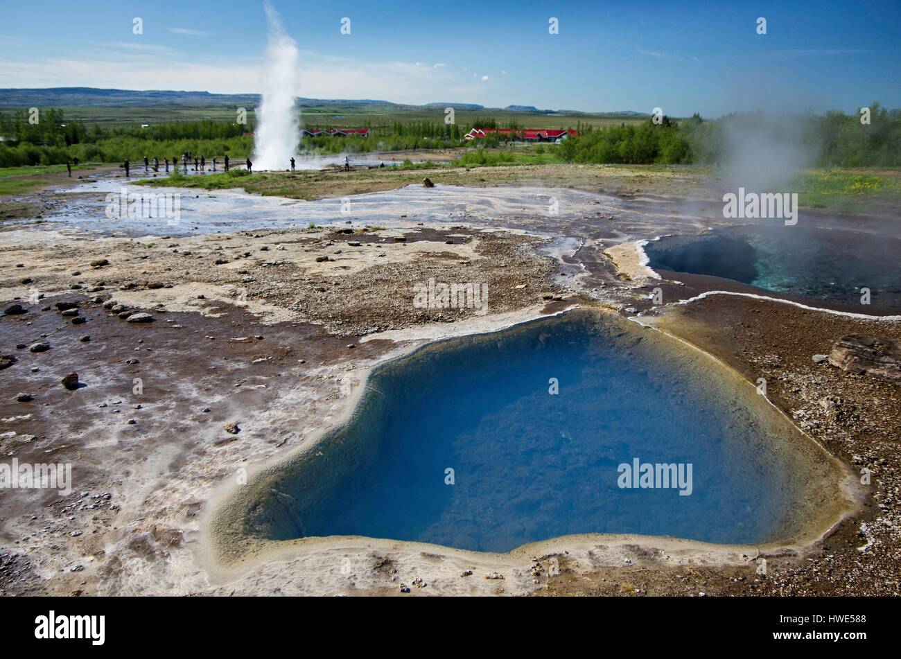 Lagune, Geothermie Stockfoto