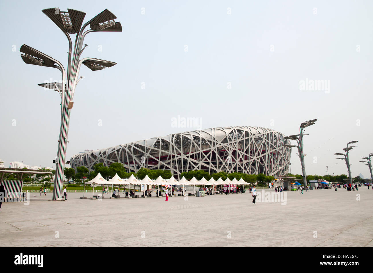 Peking, CHINA - 7. Mai 2012: Beijing National Stadium für den Einsatz bei den Olympischen Spielen 2008 und die Olympischen Winterspiele 2022 Stockfoto