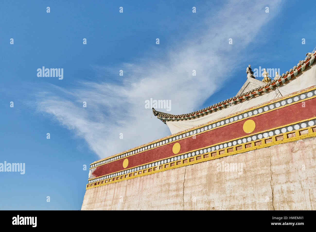Tibetisches Kloster, Periode Stadt, Tongren, Provinz Qinghai, China Stockfoto