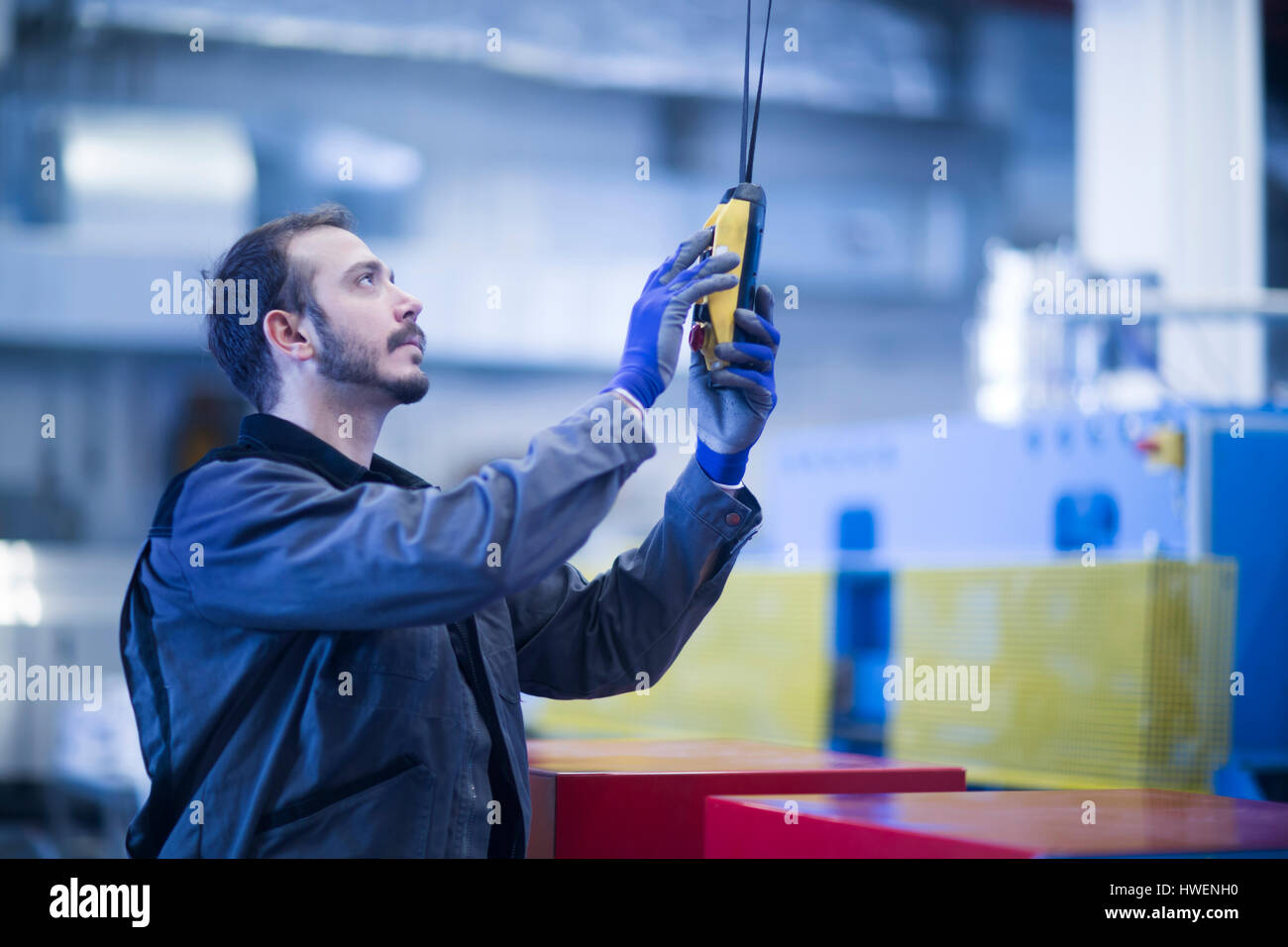 Bedienen von schweren Maschinen-Ingenieur Stockfoto