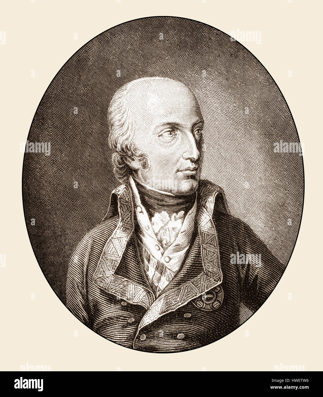 Carl Ludwig Johann Joseph Laurentius von Österreich, Herzog von Teschen, 1771-1847, eine österreichische Kommandant des Hauses Habsburg-Lothringen Stockfoto