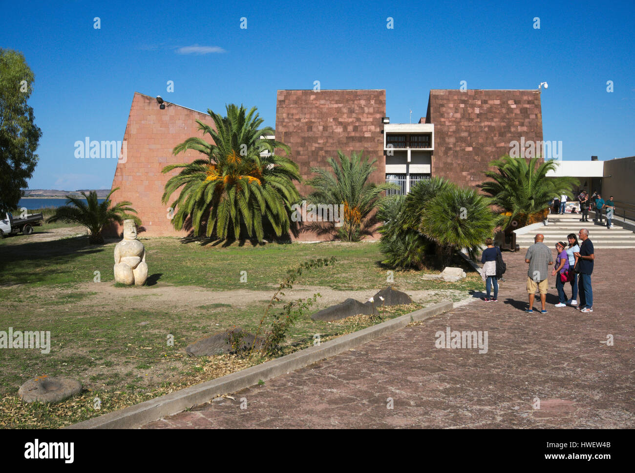 die Marangiu archäologische Museum, Cabras, Oristano Provinz, Sardinien, Italien Stockfoto