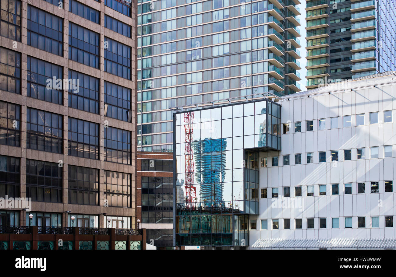 Canary Wharf Bürogebäude Architektur. London. UK Stockfoto