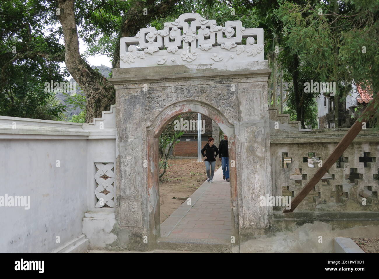 Tempel des đinh tiên hoàng Hoa lư, war in der Nähe der alten Hauptstadt errichtet, um Dinh bo Linh zu Ehren, dem ersten Kaiser von Vietnam Stockfoto