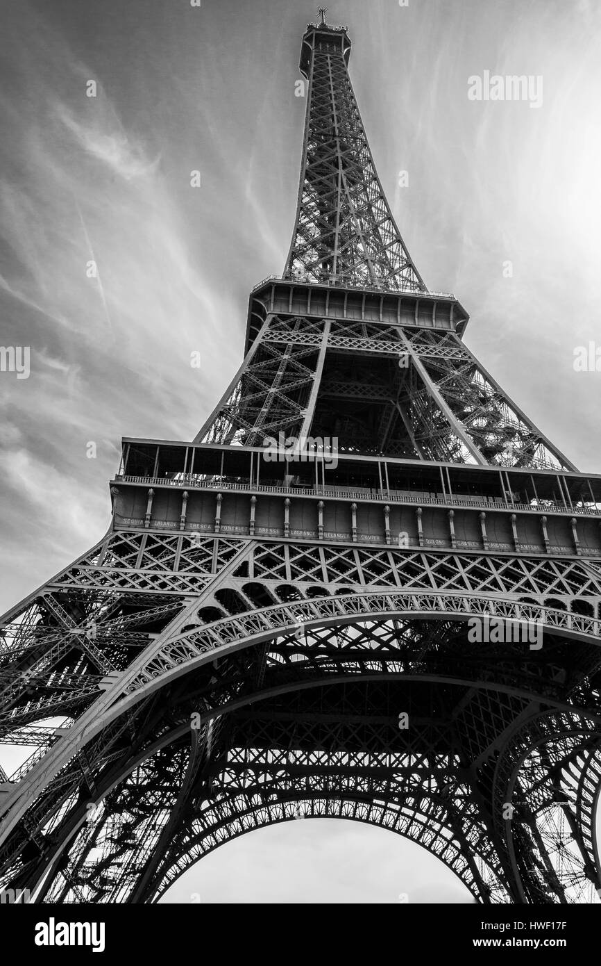Eiffel Turm der berühmtesten der Welt. Stockfoto