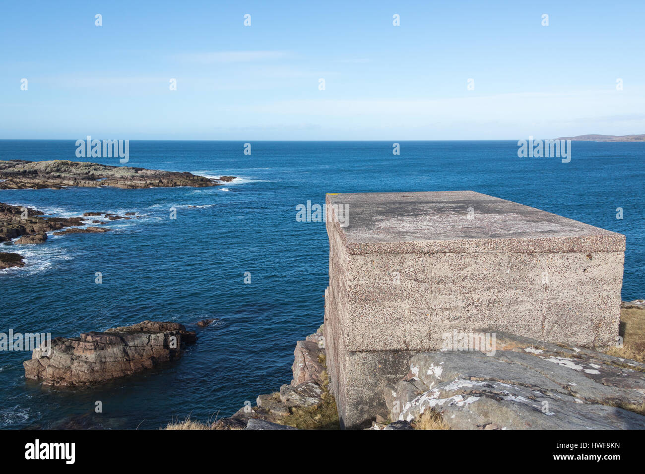 Rubha Nan Sasan, Bucht Batterie Loch Ewe, Highlands, Schottland Stockfoto