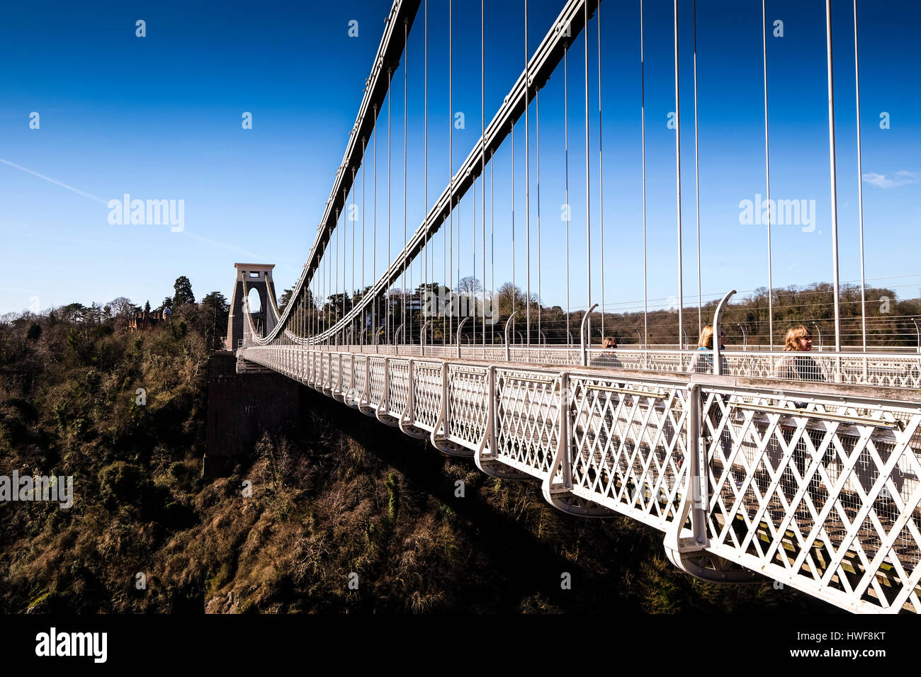 Die Clifton Suspension Bridge in Bristol, Großbritannien Stockfoto