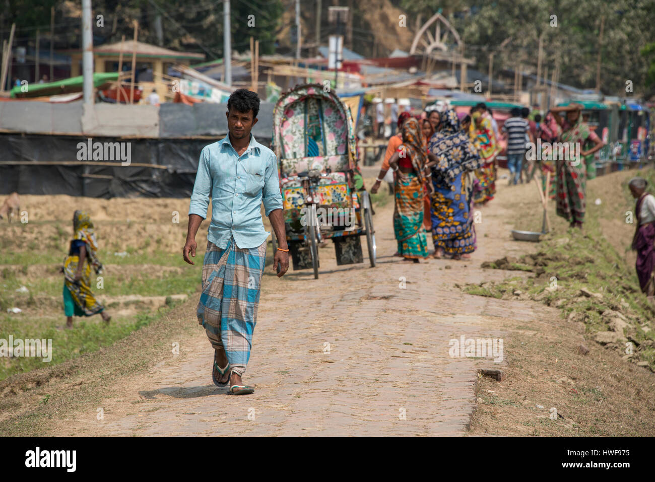 Bangladesch, Chittagong, Distrikt Cox Bazar, Maheshkhali Island (alias Maheshkali, Mahesh Khali, Moheshkhali) Maheshkhali Village. Stockfoto