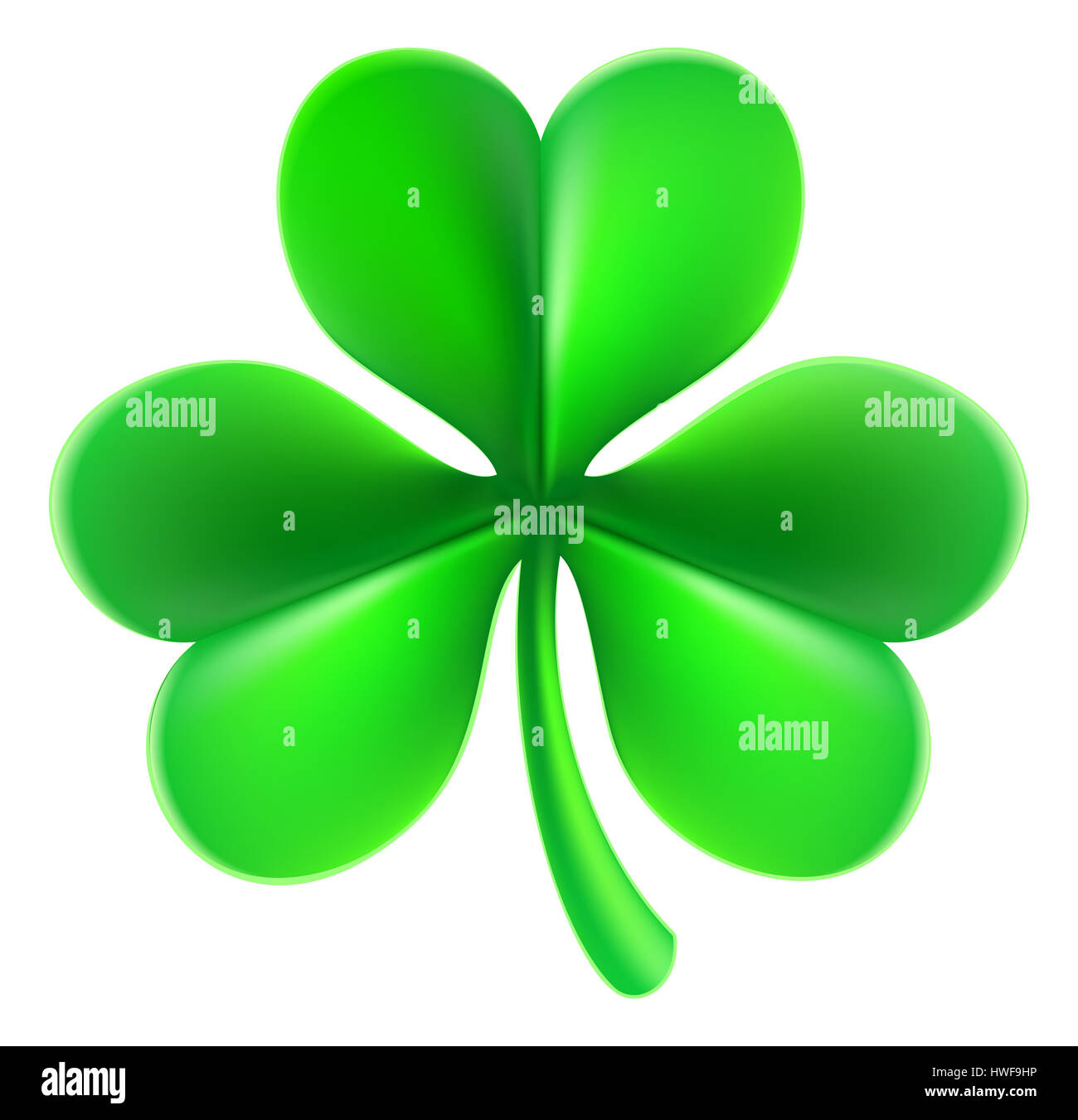 Ein Beispiel für ein grünes Kleeblatt shamrock Stockfoto
