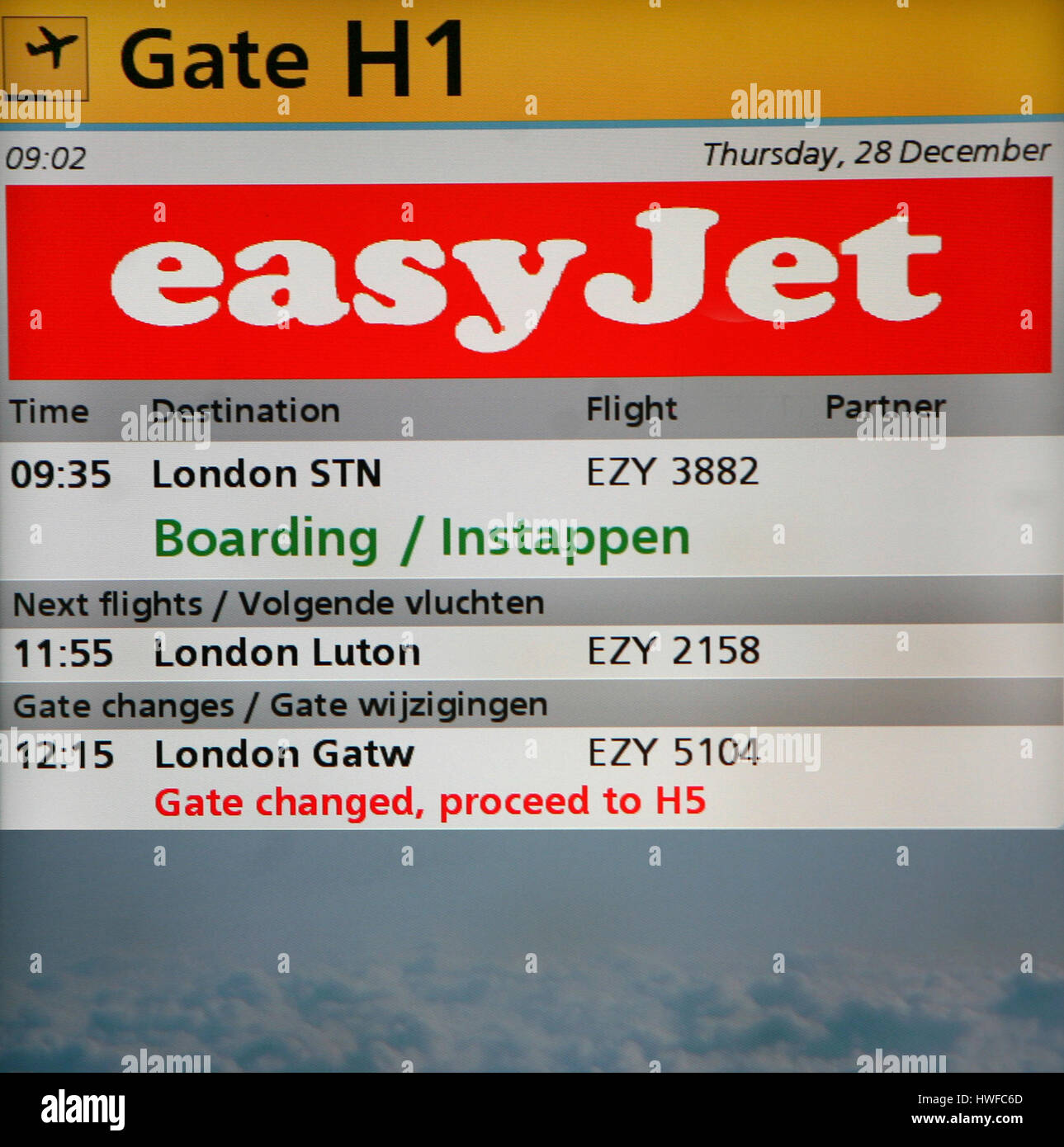 EasyJet ist ein Budget-Verkehrsflugzeug Stockfoto
