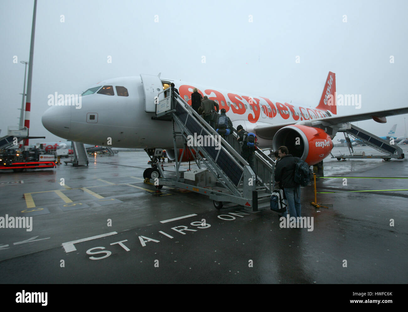 EasyJet ist ein Budget-Verkehrsflugzeug Stockfoto