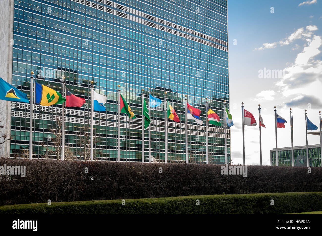 Hauptsitz der Vereinten Nationen - New York, USA Stockfoto