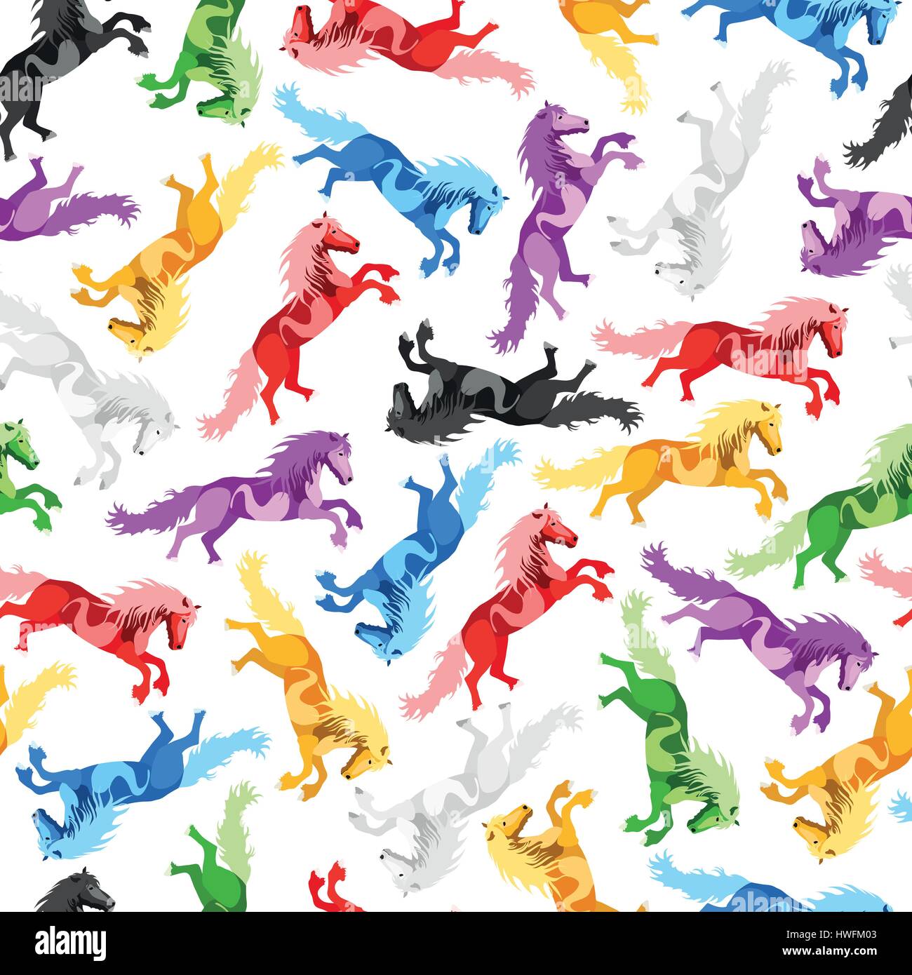 Abbildung nahtlose Muster Pferd für den kreativen Einsatz in Grafik-design Stock Vektor