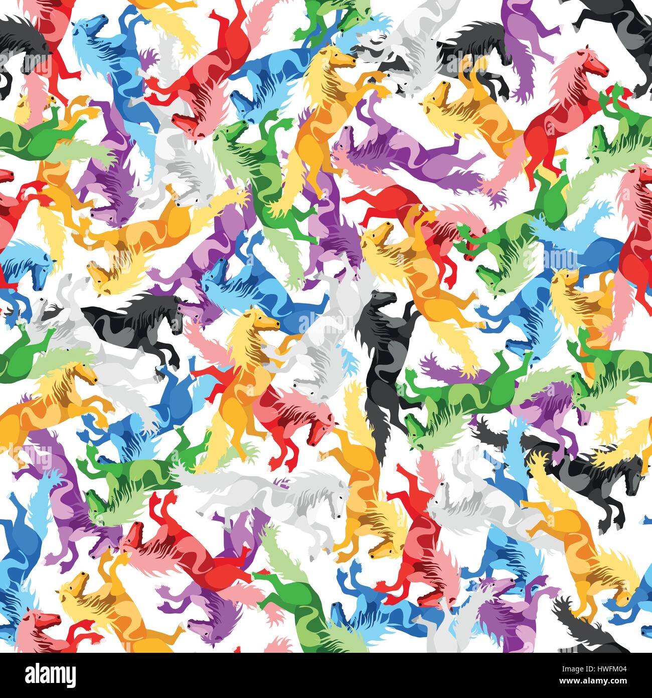 Abbildung nahtlose Muster Pferd für den kreativen Einsatz in Grafik-design Stock Vektor
