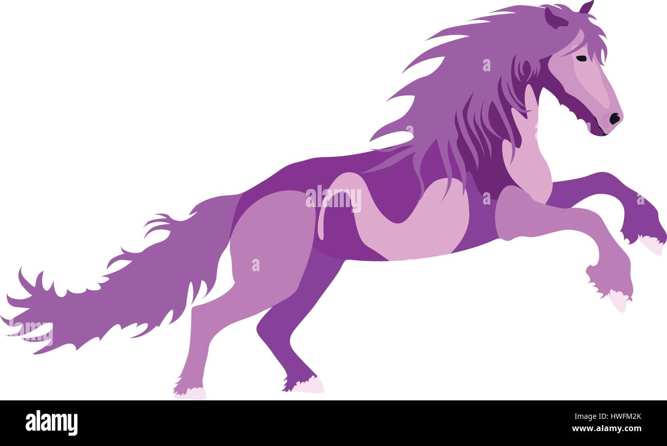 Abbildung lila Pferd für den kreativen Einsatz in Grafik-design Stock Vektor