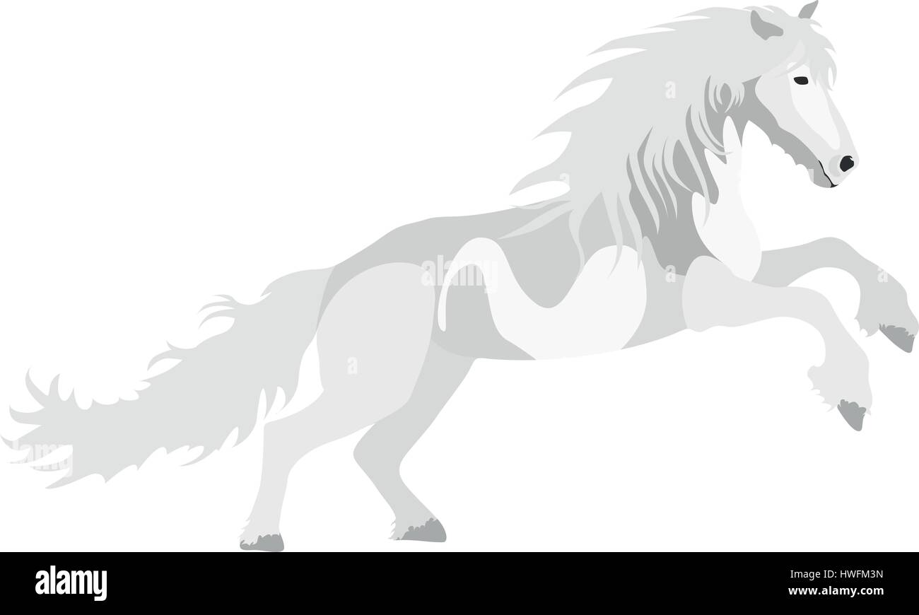 Abbildung weißes Pferd für den kreativen Einsatz in Grafik-design Stock Vektor