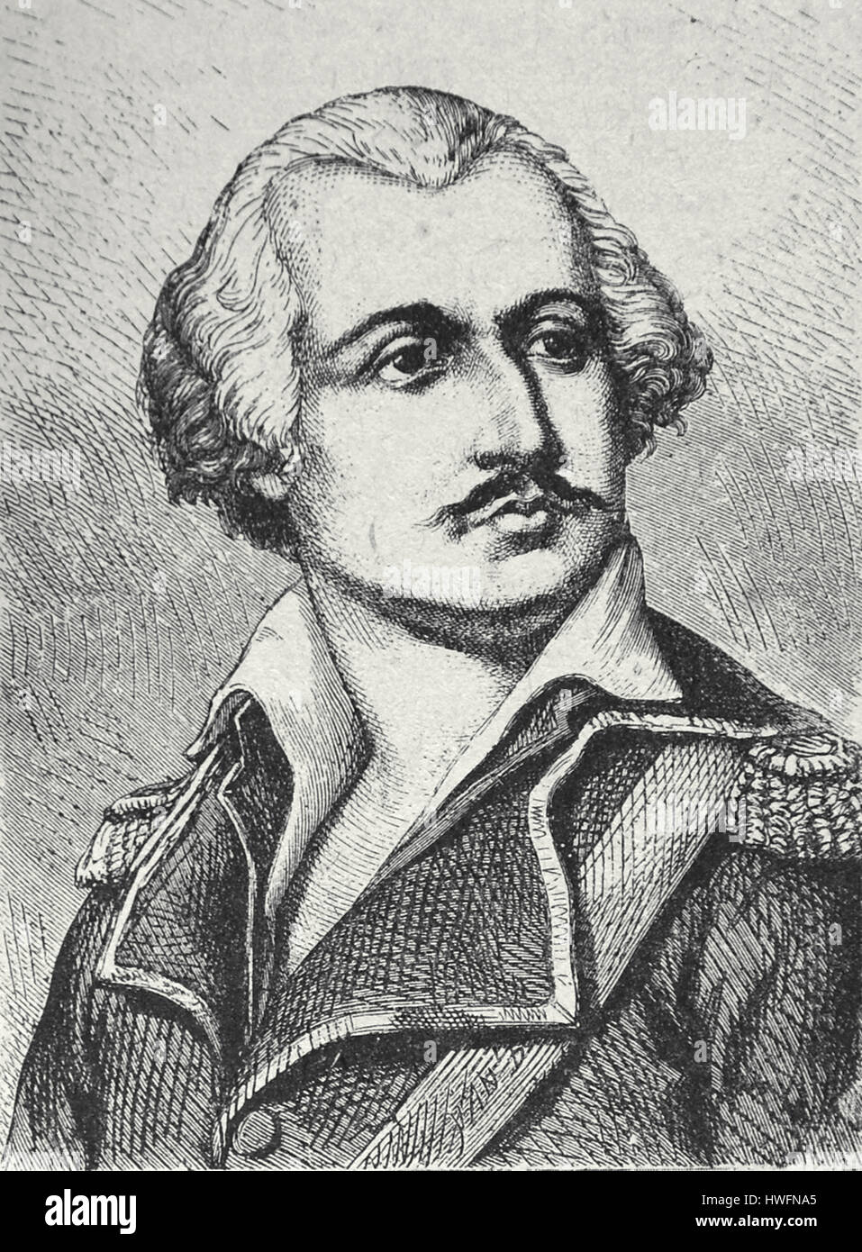 Jean-Baptiste-François Carteaux. Französischer General in der französischen Revolution und Maler (1751-1813) aus dem 18. Jahrhundert Stockfoto