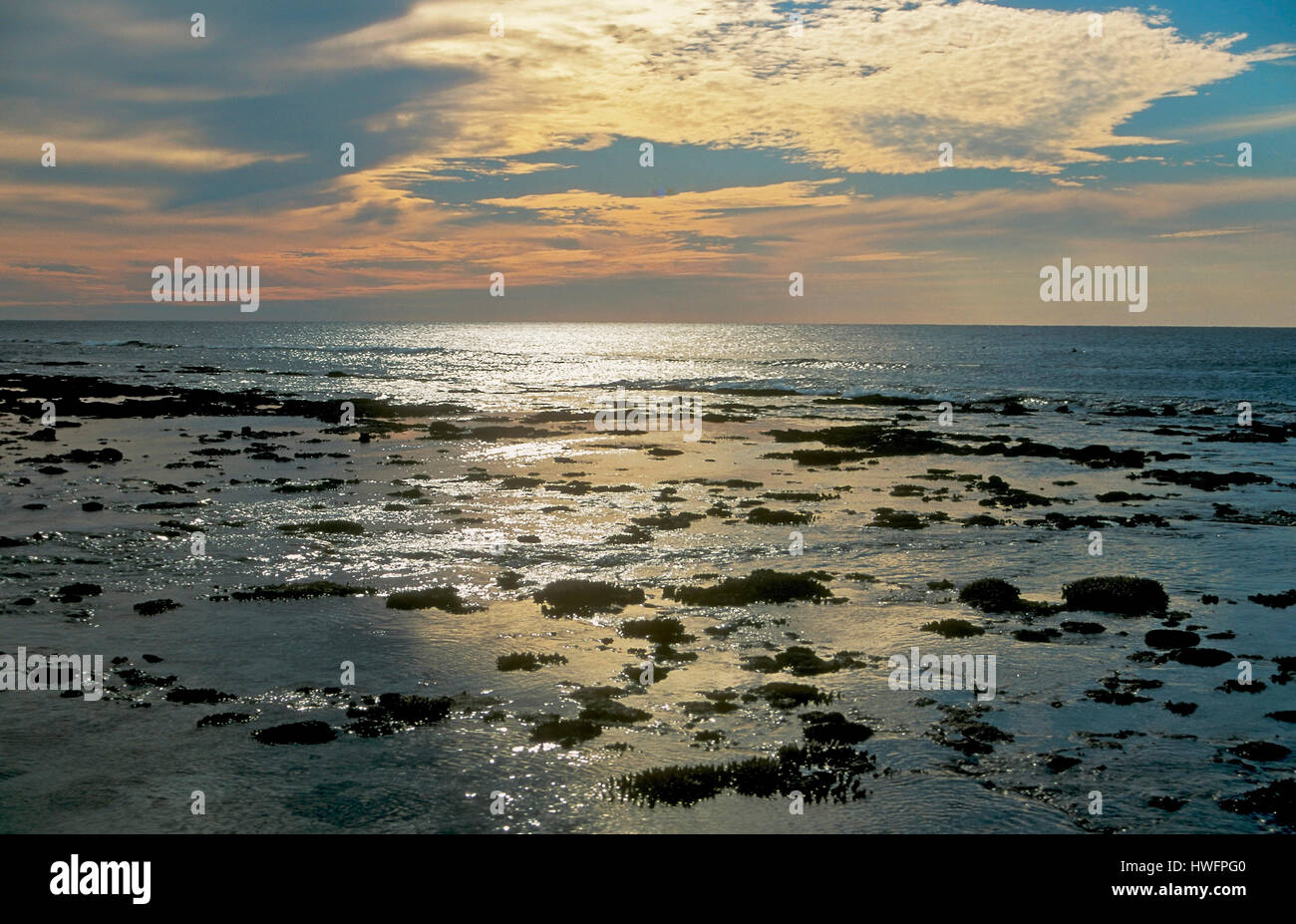 Riff flach von Heron Island, eine Koralleninsel im südlichen Great Barrier Reef abzurechnen. Stockfoto