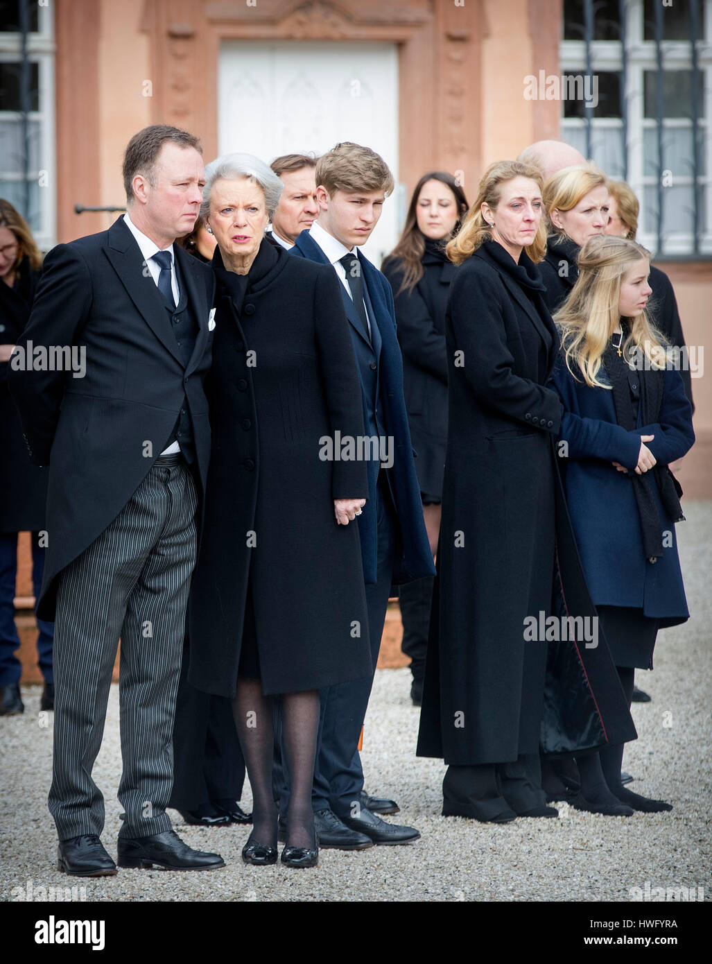 Bad Berleburg, Deutschland. 21. März 2017. Prinzessin Benedikte von Dänemark, Prinz Gustav und Bad Berleburg, Deutschland. 21. März 2017. Prinzessin Benedikte von Dänemark, Prinz Gustav und