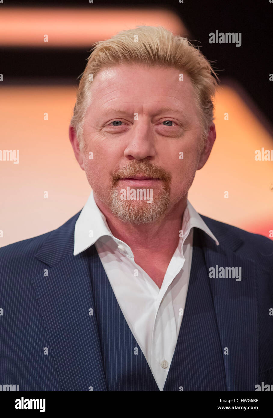 Pressekonferenz, Dortmund, 21. März 2017 Boris Becker mit Ehefrau Lilly auf einer Pressekonferenz Paarduell ARD Fernsehen in Hürth, 21. März 2017. © Peter Schatz / Alamy Live News Stockfoto