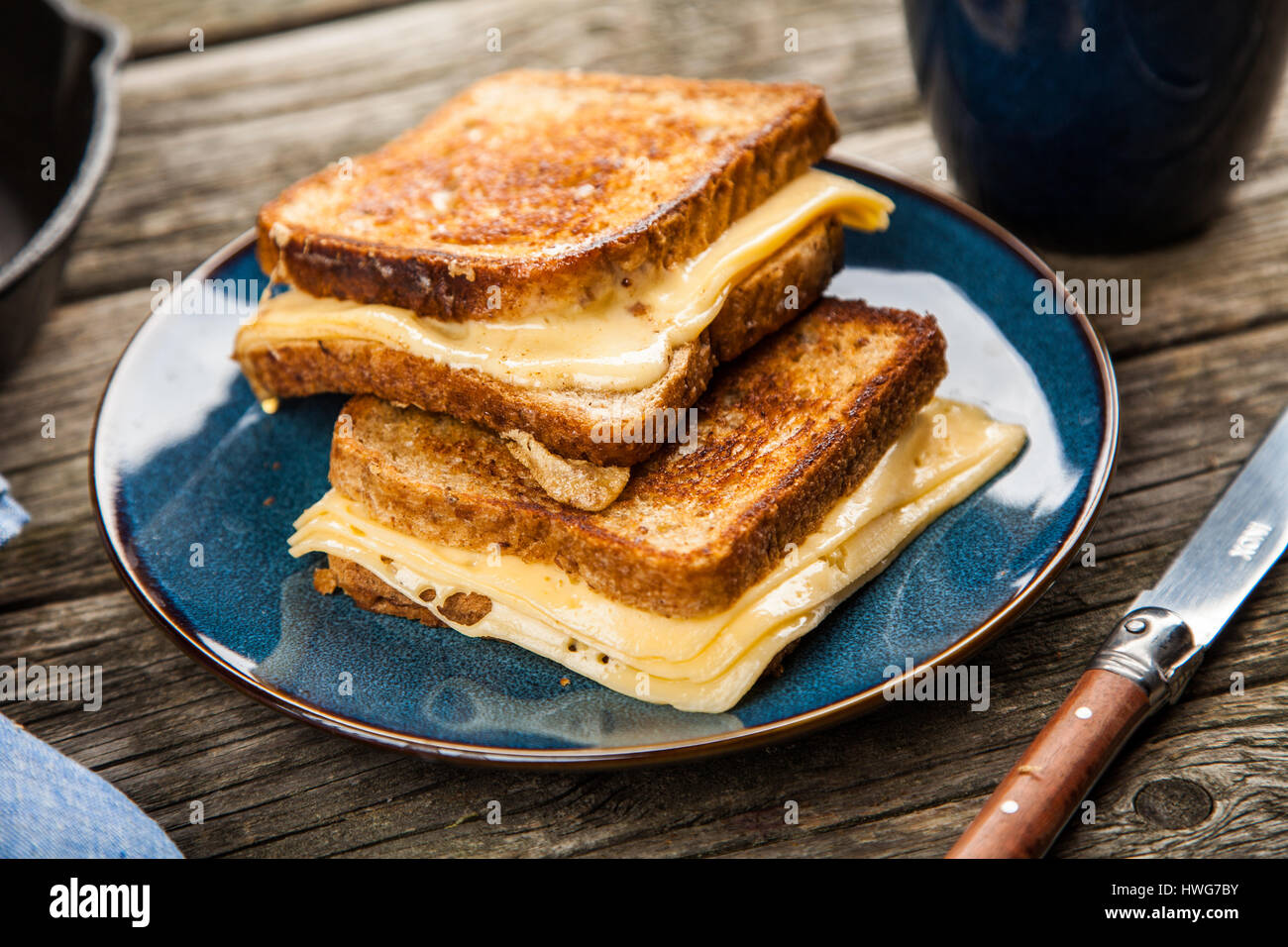 Gegrilltes Käse-sandwich Stockfoto