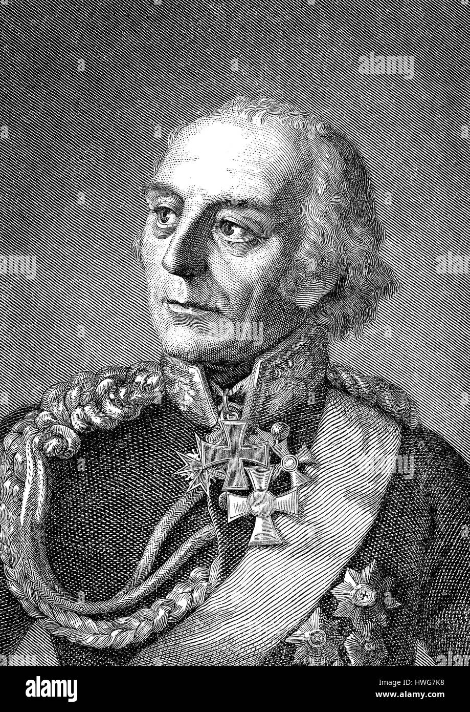 Johann David Ludwig Graf Yorck von Wartenberg, 1759-1830, einem preußischen general Feldmarschall, Stockfoto