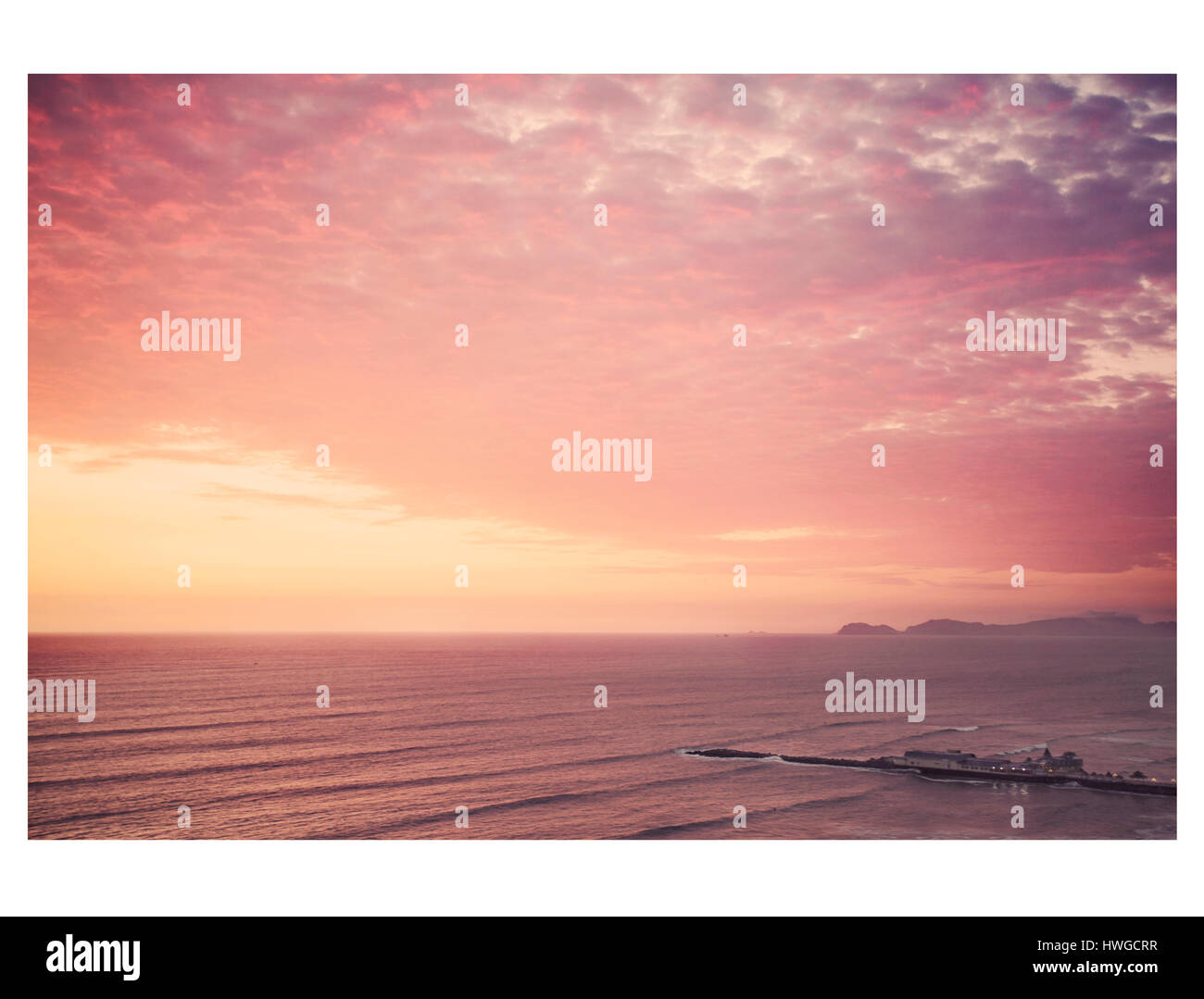 Sonnenuntergang in Lima, Peru Stockfoto