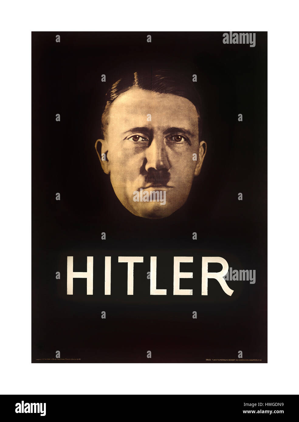 Grafischen 1930er Jahren Propaganda Wahlplakat NSDAP Adolf Hitler Stockfoto