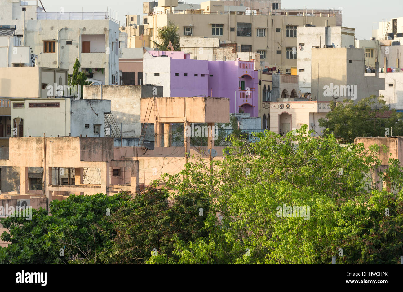Hyderabad, Indien - März 20,2017 Cluster von Gebäuden in Hyderabad, Indien. Stockfoto