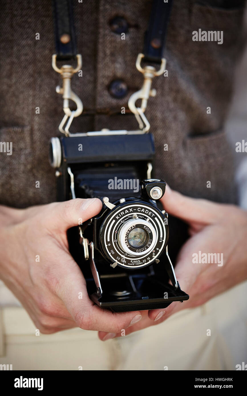 Art-Deco-Wochenende Napier Vintage-Kamera Stockfoto