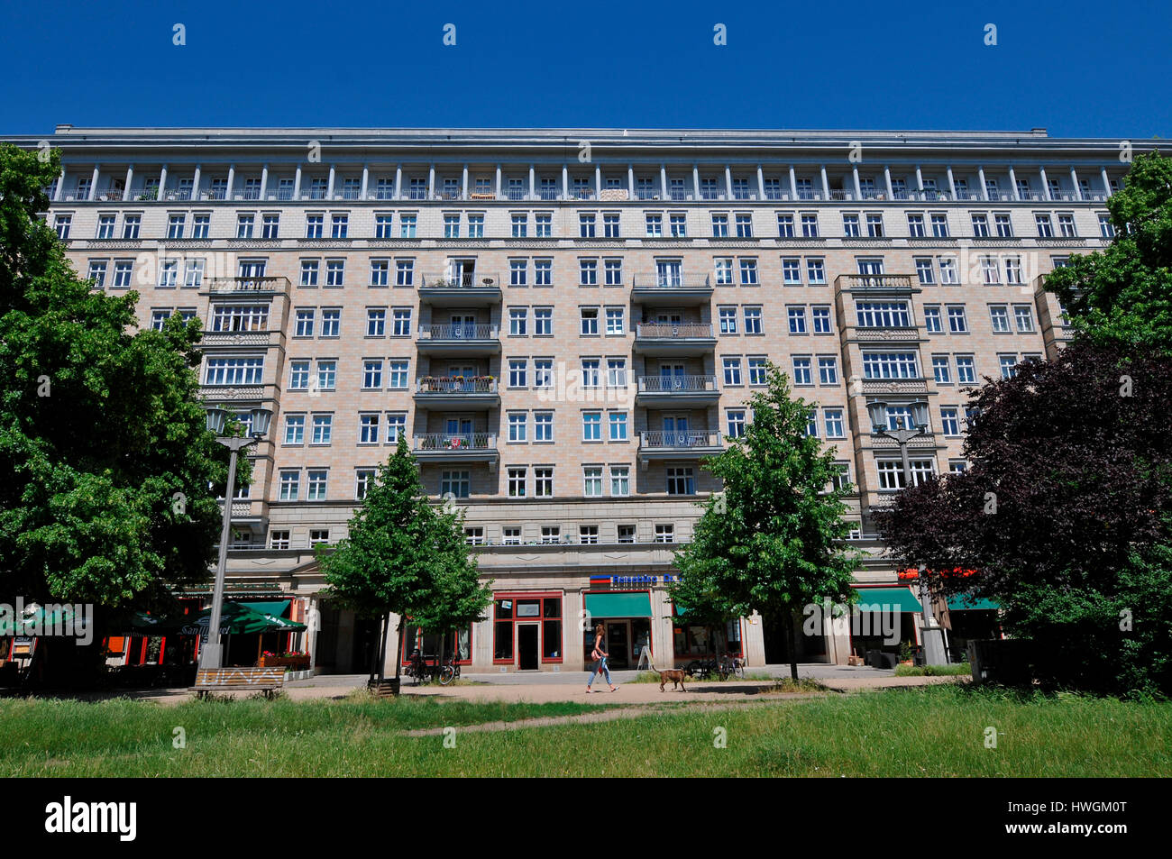 Architektur, Karl-Marx-Allee, Friedrichshain, Berlin, Deutschland Stockfoto