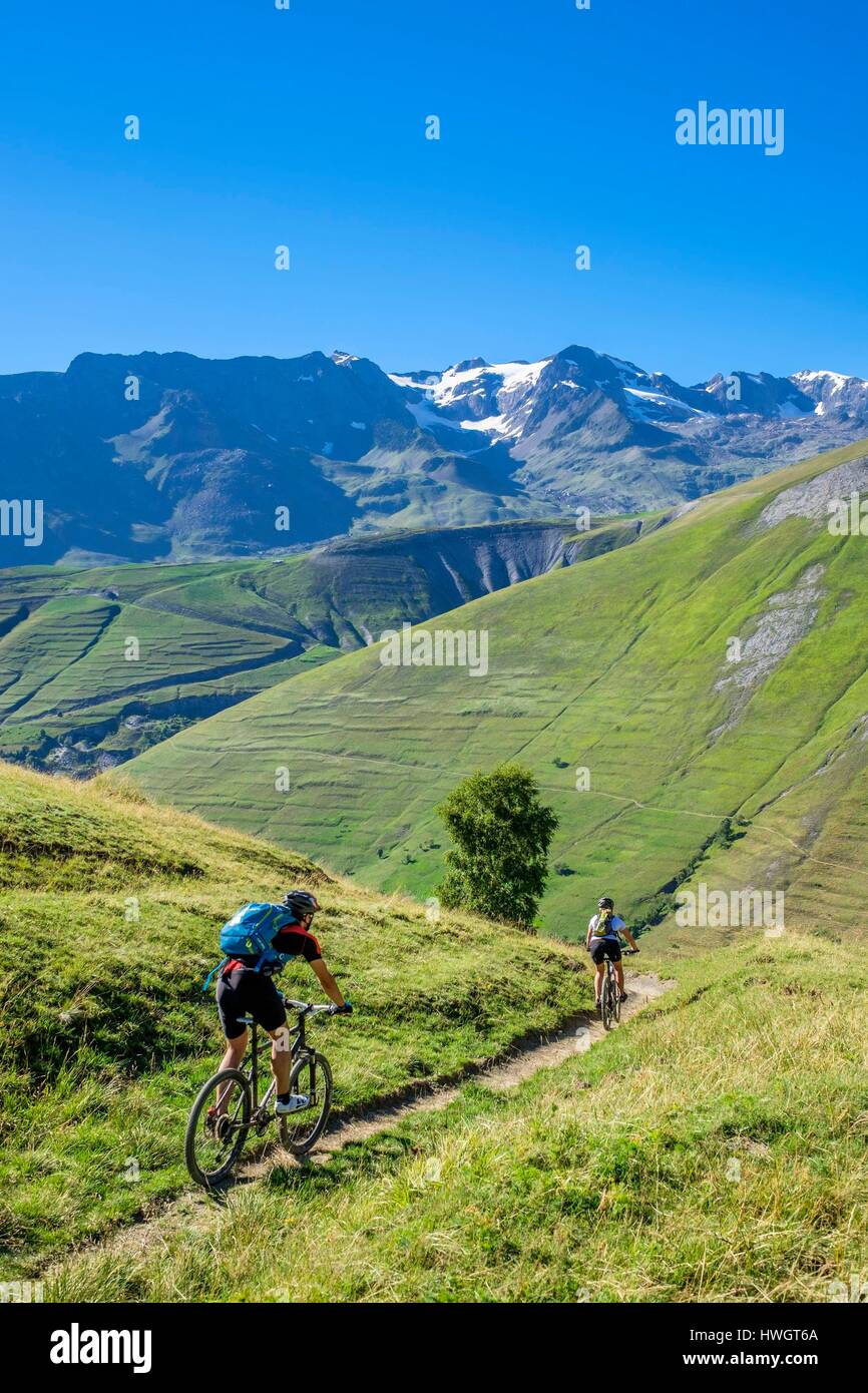 Frankreich, Isere, Oisans-Massivs, GR 54 Wanderweg auf dem Plateau d'Emparis Stockfoto