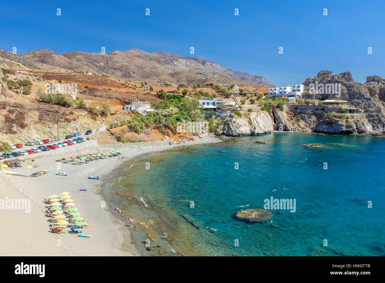 Griechenland, Kreta, Messara Bucht, Umgebung von Agia Galini, Agios Pavlos beach Stockfoto