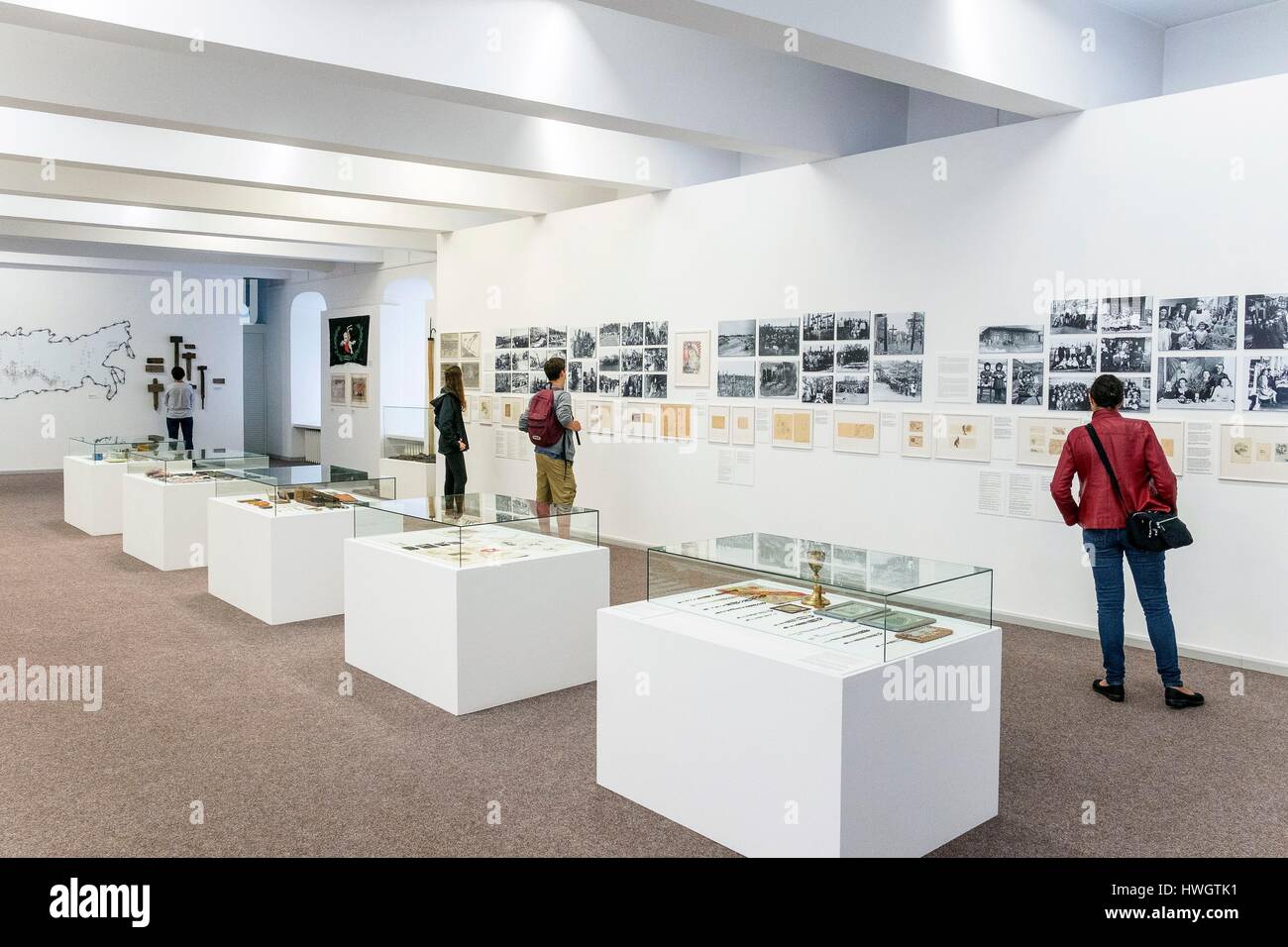 Litauen (Baltikum), Vilnius, Altstadt, Weltkulturerbe von UNESCO, Nationalmuseum, dem zweiten Weltkrieg deportierten Hall Stockfoto