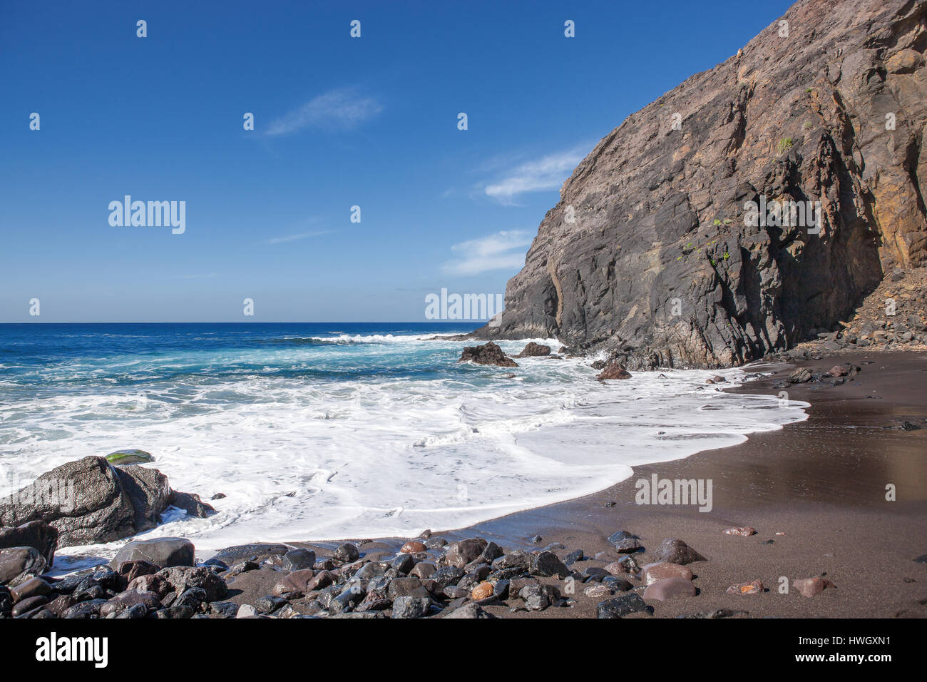 La Gomera - Playa del Trigo Stockfoto