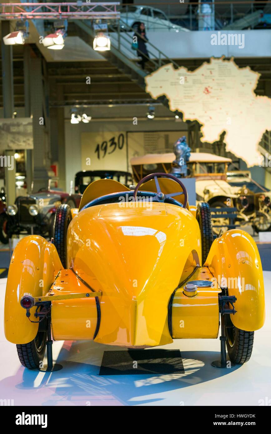 Belgien, Brüssel, Autoworld, eines der größten Automobil-Museen in Europa, belgische gebaut 1925 FN 1300er Sportwagen Stockfoto