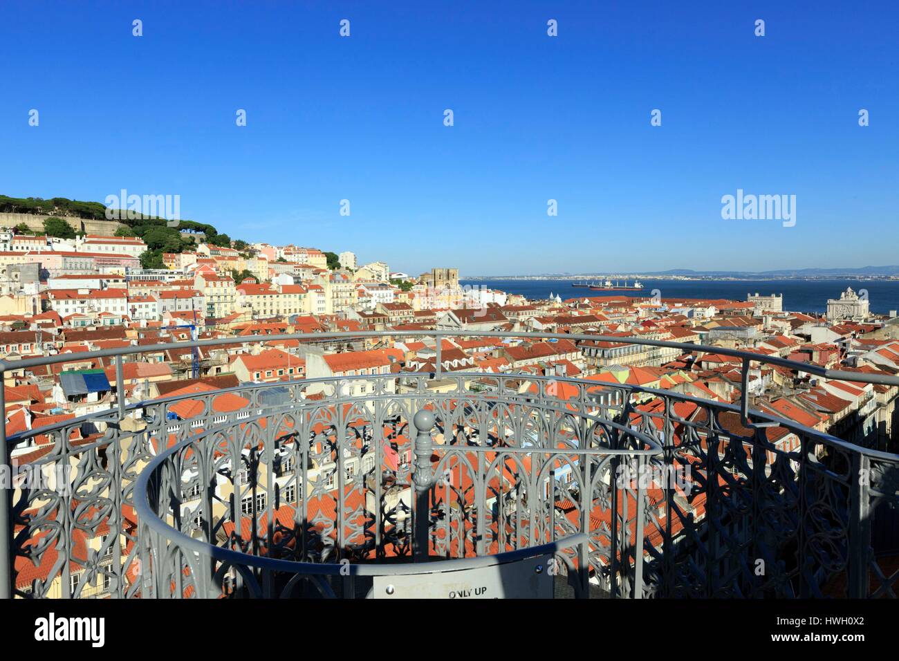Portugal, Lisboa e Setubal Provinz, Lissabon, Baixa, von Santa Justa Aufzug Stockfoto