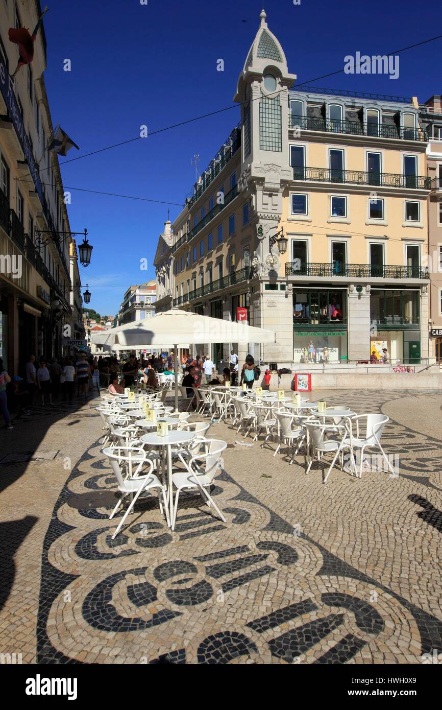 Portugal, Lisboa e Setubal Provinz, Lissabon, Baixa, Chiado-Platz Stockfoto