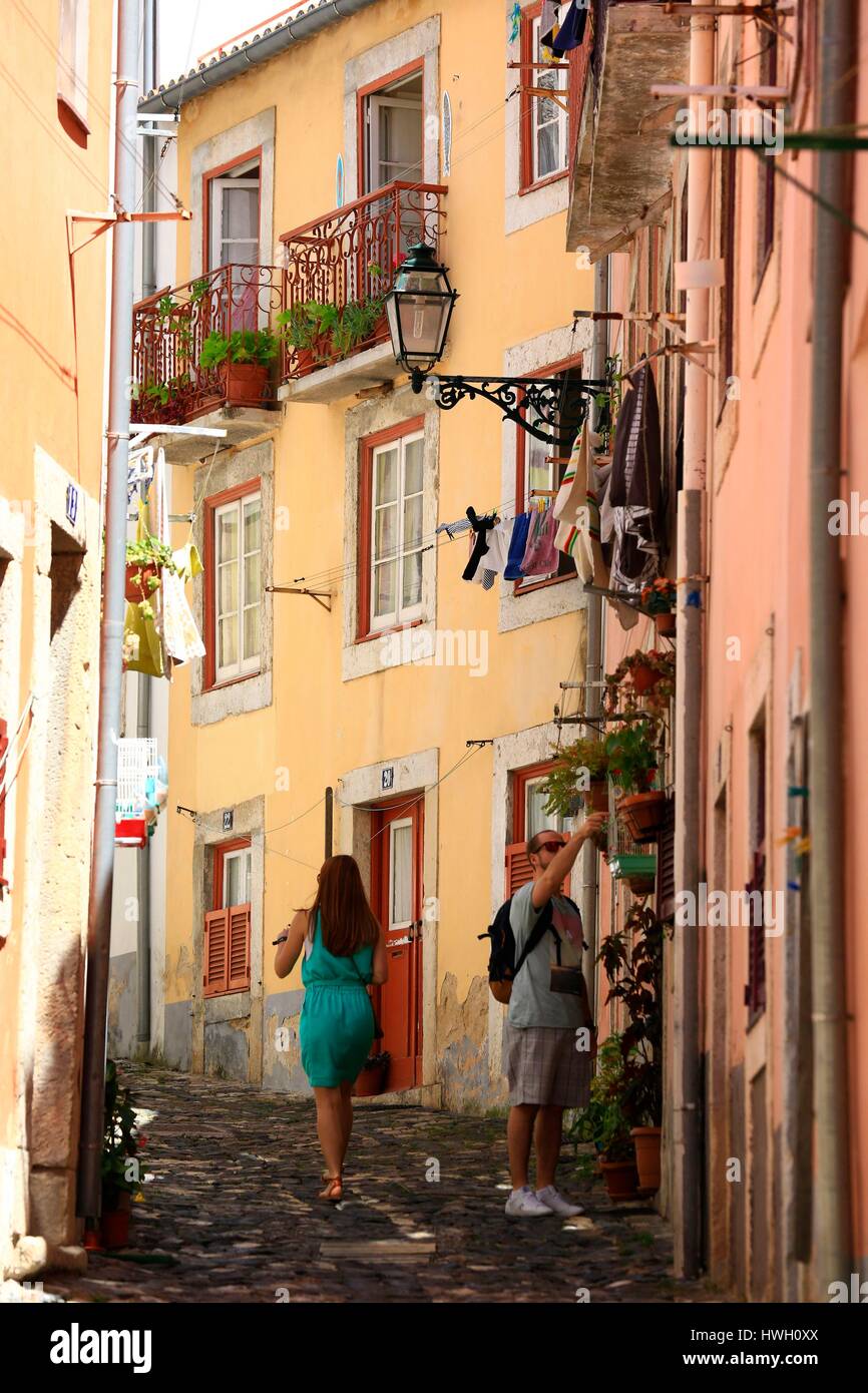Portugal, Lisboa e Setubal Provinz, Lissabon, Castelo de Sao Jorge Bezirk Stockfoto