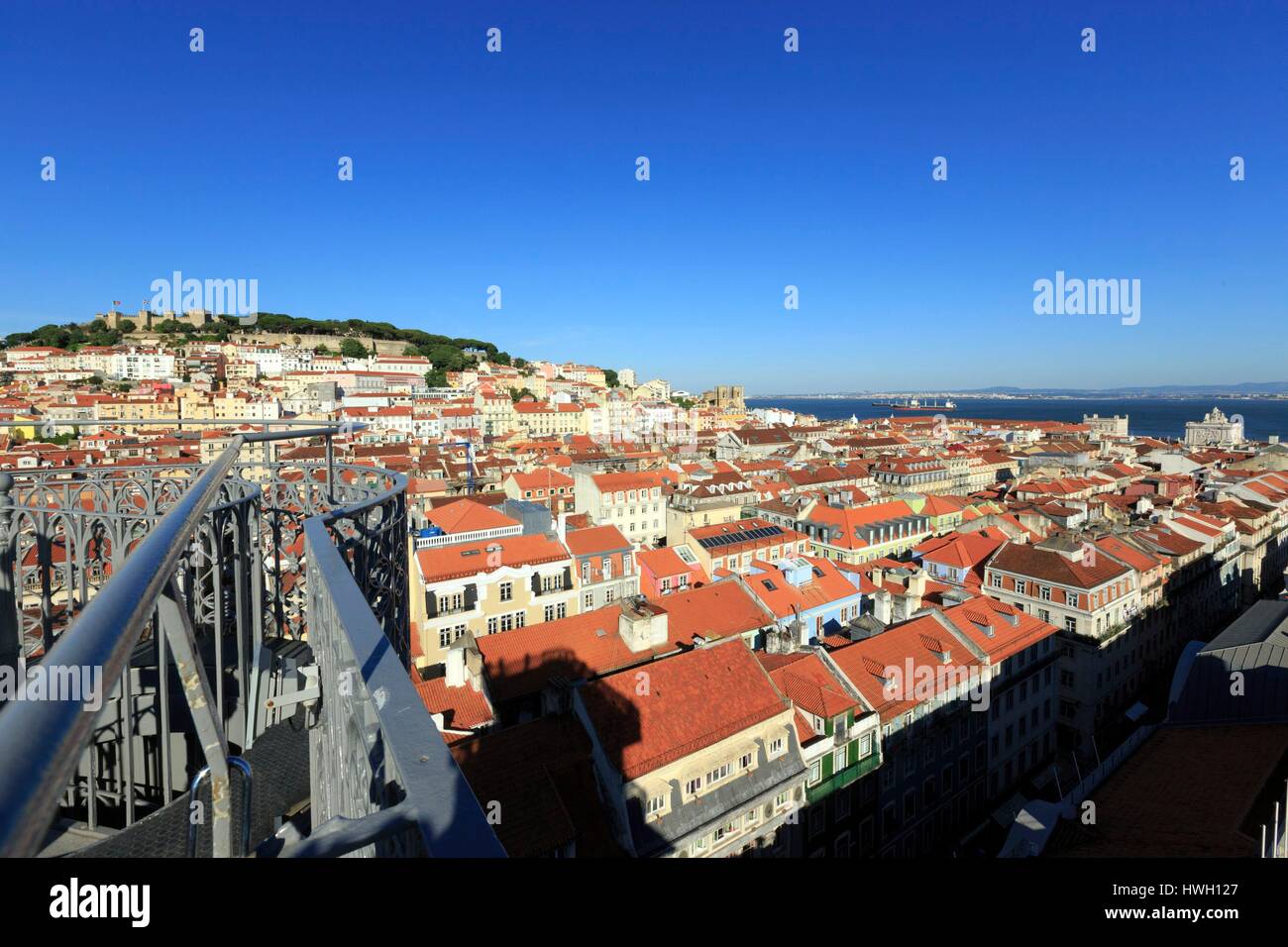 Portugal, Lisboa e Setubal Provinz, Lissabon, Baixa, von Santa Justa Aufzug Stockfoto
