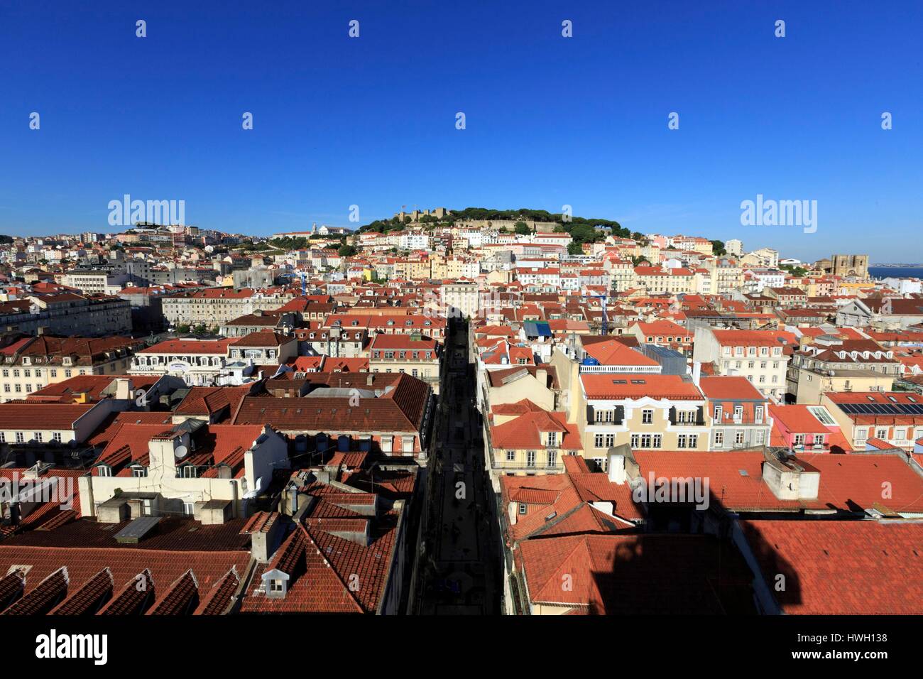 Portugal, Lisboa e Setubal Provinz, Lissabon, Baixa, von Santa Justa Aufzug Stockfoto